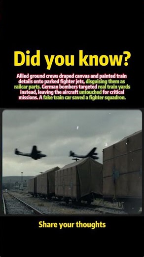 How a Warplane Hid Using a Fake Train Car #history #shorts