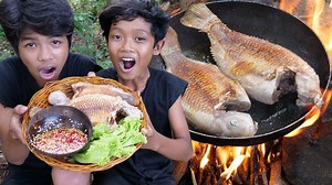 49K views · 144 reactions | Primitive - Awesome cooking fish for lunch in the forest | Daily Cooking | Facebook
