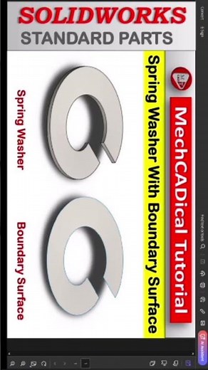 How to Create Spring Washer with Boundary Surafce in SolidWorks