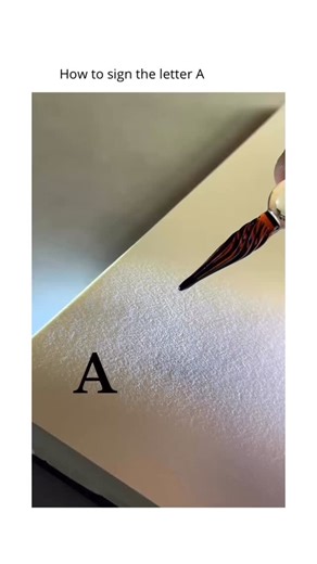Calligraphy Videos on Instagram: "A is a letter that feels like clarity taking shape. It rises from the page with two confident lines that lean toward one another, meeting at a clean point that feels focused and intentional. A simple cross stroke settles between them, giving the form balance and turning open space into meaning. A looks like the moment when an idea becomes real, calm, and ready. Its sound opens lightly, clear and open, setting the tone for what follows. On the page, A finds its b