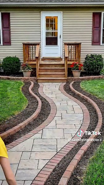 Stunning Front Yard Flower Pathway Design UK