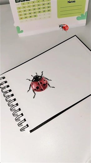 rate it out of 10 🐞ladybug painting #realisticpainting