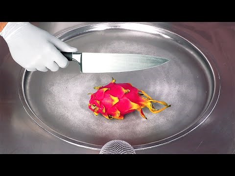 I Turn Dragon Fruit Into Ice Cream Rolls! (-30°C) | ASMR