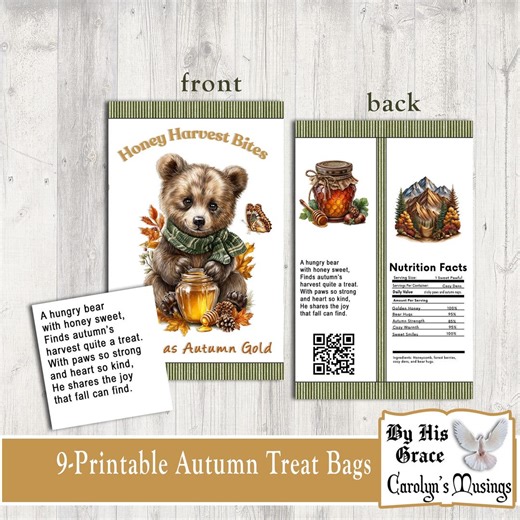 DIY Autumn Chip Bag Wrappers | Printable Holiday Treat Bags (digital Download) - Etsy