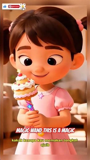 Sister is holding a magic wand cake #shorts #animation #cartoon