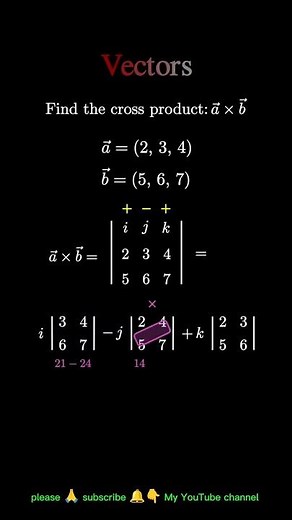 🔥 Cross Product Made Easy! | Vector Mathematics Explained in Seconds 📘⚡