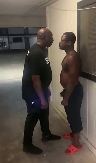 Security catch man breaking into laundry room.
