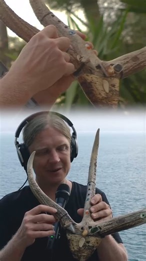 RootFlute / Daniel Hansen on Instagram: "Triple rack flute demo! What do you think? Sound coming from elk antlers in this rare growth. Naturally shed and found on the Forest floor. #flute #flutemusic #soundhealing #soundhealing #healingmusic #432 #432hz #droneflute #tripleflute"