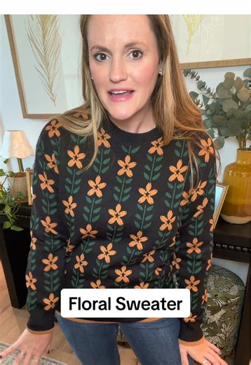 Floral Sweater for Winter Fashion Trends