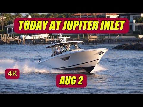 AUGUST 2 AT THE INLET IN 4K #boats #florida #roughinlets
