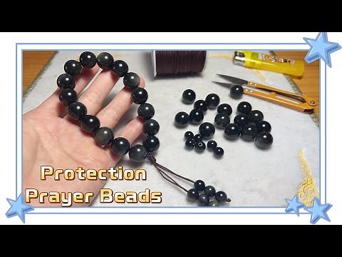 How to Make Obsidian Protection Prayer Beads in 10 Minutes? DIY Jewelry Tutoriala