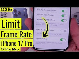 How To Turn ON/OFF 120Hz Refresh Rate On iPhone 17 Pro/17 Pro Max