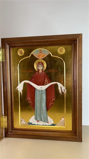 Protection of the Theotokos Icon. All inscriptions on this icon can be made in any language. Please use this link to order or to learn more: https://catalog.obitel-minsk.com/holy-protection-icon.html?utm_source=facebook (catalogue)&utm_medium=cpc&utm_campaign=facebook (catalogue) | The Catalogue of Good Deeds