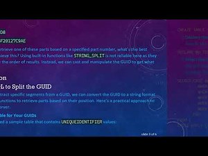 Extracting Specific Parts from a GUID/UNIQUEIDENTIFIER in SQL Server
