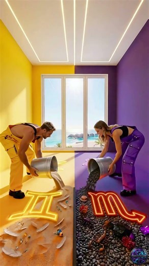 THIS DOUBLE FLOOR IS SO IMPRESSIVE 😱♊♏ Gemini & Scorpio Epoxy Luxury Floor ♏♊#epoxy #epoxyfloor