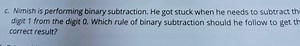 Question: Binary subtraction rule when subtracting 1 from 0Ni... | Filo