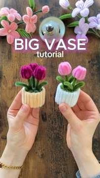 TULIP PLANTER pot tutorial 🌷 pipe cleaner DIY