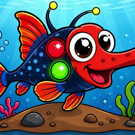 Cute Deep Ocean Animals Coloring Book: A Fun Underwater Adventure
