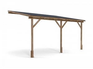 Lean To Wooden Gazebo Canopy Wall Mounted Patio Garden Shelter Utopia 4m x 3m  | eBay UK