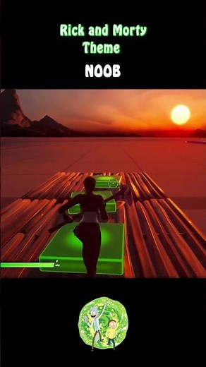 Rick and Morty Theme - Noob (Fortnite Music Blocks) #shorts