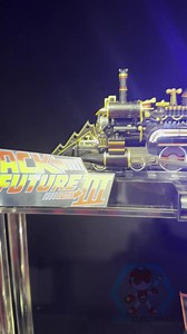 Here's a look at the Chogokin Time Train from Back to the Future III at Bandai's Tokyo Toy Show booth! Minifigures and display stand included! | Tokullectibles