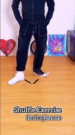 Shuffle for Beginners | Footwork Practice Loop #dance #beginnerdance #danceshorts