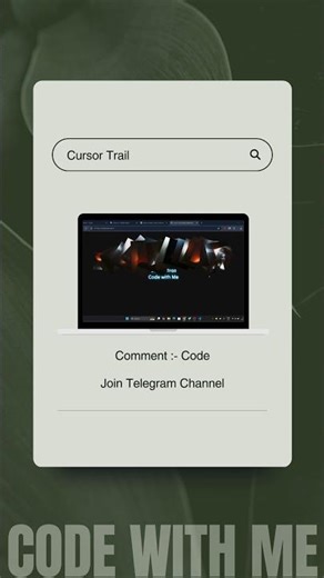 Mind-Blowing Cursor Trail Effect ✨ | HTML CSS JavaScript Animation