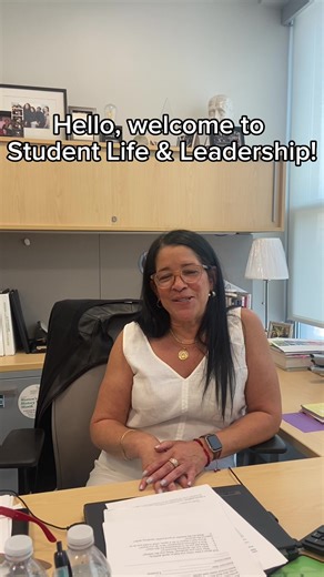 Up next in our Meet the Staff series, we introduce Angela, our Associate Director for the Office of Student Life & Leadership! 🗽