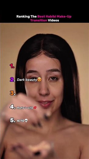 Ranking the best Habibi makeup transitions #viral #tiktok #makeup