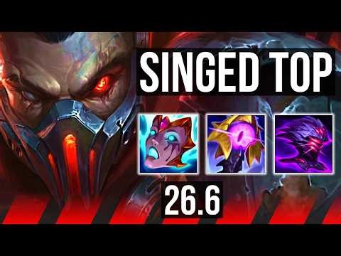 SINGED vs SETT (TOP) | Good KDA: 12/1/9 | EUNE Challenger | 26.6