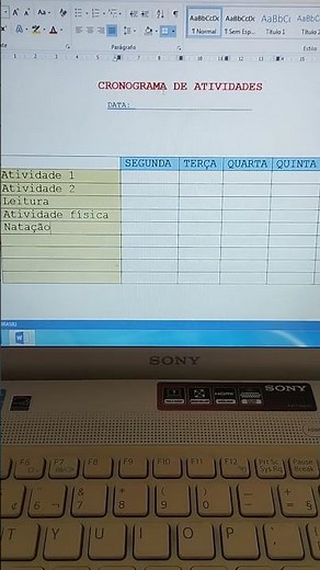 Modelo de Cronograma de Atividades no word