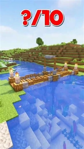 Minecraft's Best Cozy Bridge Design #minecraft #songlyrics #honda125