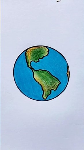 Planet Earth drawing to draw and paint #drawing