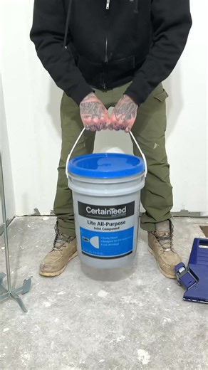 A little mud mixing action • Add a good amount to water to get it extra smooth on that final coat. I’ve seen guys that don’t even spin their mud, it’s like coating with play dough. • We’ve s_7356415841484688646 | Young Noah