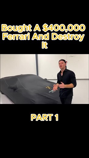 I bought a $400,000 Ferrari just to destroy it Part 1 #ferrari #cardestroy #vlogs #whistlindiesel #foryou #foryoupage #cartesting