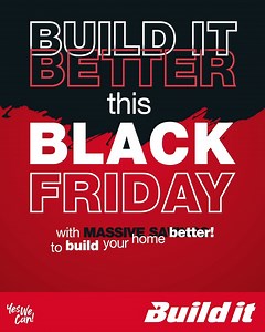 31K views · 260 reactions | Build your home better with MASSIVE savings from Build it this Black Friday! Visit www.buildit.co.za/stores to find a store near you and get shopping in the greatest sale of the year! | Build it | Facebook