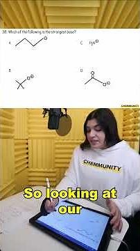 ACS Question: Determine the Strongest Base #acidsandbases