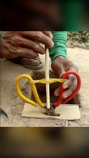 Scissors & Cardboard Bird Trap | Primitive DIY