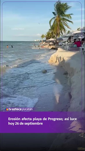 ¡Avanza la erosión en las playas de #Progreso! 🌊⚠️ El mar continúa ganando terreno y la franja de arena luce cada vez más reducida en este conocido puerto de #Yucatán. 🏖️😱 #TVAztecaYucatán