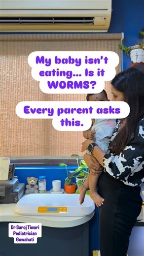 “My baby is not eating… could it be WORMS?” This is one of the most common questions parents ask. 👉 The truth is — not every child who eats less has worms. ✔ Yes, worms can cause symptoms like perianal itching (especially at night), disturbed sleep, or visible tiny white worms. ❌ But poor appetite alone, temporary food refusal, or a playful active baby is rarely due to worms. Most feeding issues are caused by: • Teething • Recent illness • Growth spurts • Too much milk/snacking • Feeding pressu