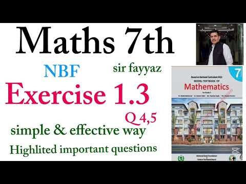 Maths class 7th | exercise 1.3 | ex 1.3 | Q 4,5 | NBF | unit 1 | Rational Numbers | grade 7
