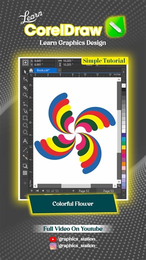 Secret Tool 😳 for 3D Flower Design in coreldraw 🔥 #logo #coreldraw #vector #3ddesign
