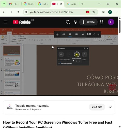 How to Record Your PC Screen on Windows 10 for Free and Fast Without Installing Anything YouTube