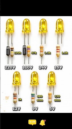 LED Resistor Value Calculator 💡 LED Voltage Guide #Shorts #Electronics #DIY