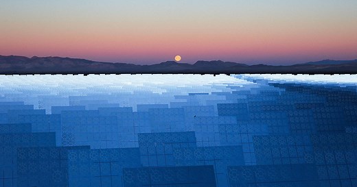 Photos of Giant Solar Power Mirrors in the Nevada Desert