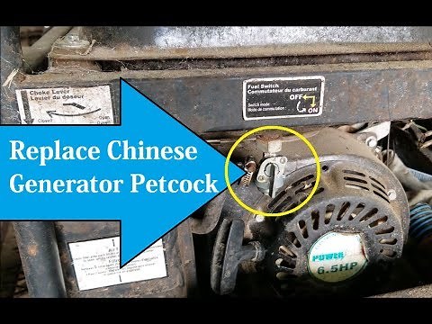 How to Replace the Petcock Fuel Valve on a Chinese Generator Chongqing Daijing Power Equipment