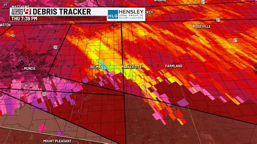 Radar images show debris signature from Thursday tornadoes