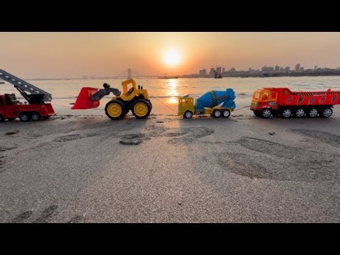 JCB 5CX Dumper Truck Accident Dumper Fire Truck Pickup Tipper? JCB Stand Truck | Truck Cartoon