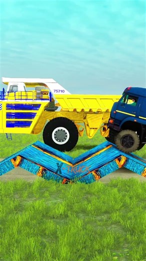 Spintires Mudrunner Trailer Truck vs Broken Bridge BeamNG.drive Eps 326