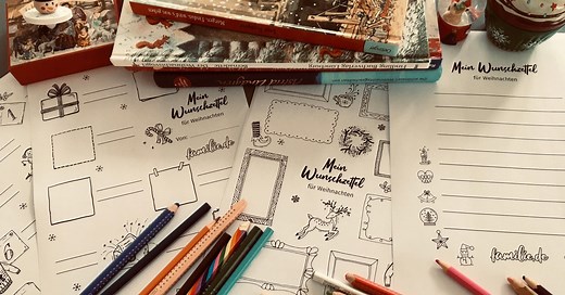 9 süße Wunschzettel‑Vorlagen zum Download, sofort ausdrucken & anmalen
